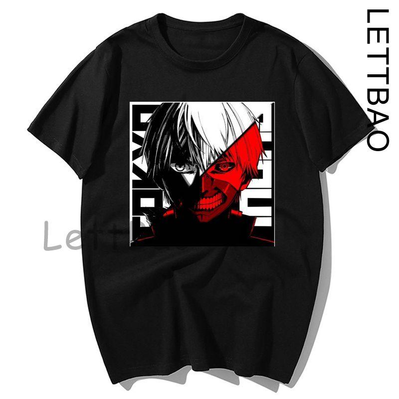 Japanese Anime Tokyo Ghoul T Shirt Men Kawaii Cartoon Kaneki Ken Graphic Fashion Unisex Tshirt