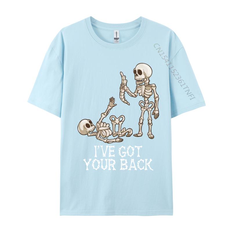 i ve got your back skeleton Cotton Fabric Men Customized T Shirt Casual Tops Tees New Arrival Gift Tee Shirt Wholesale