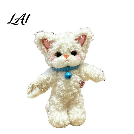 Fluffy Cat Key Ring Plush Pendant Cute Fuzzy Curly Kitten Charm Soft Animal Pendant for Backpacks Stuffed Keychain Backpack Gift Lovers Charm