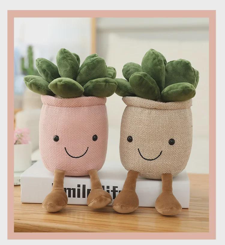 Creative Plush Tulip Succulent Ornaments – Fun Simulated Potted Decor for Home, Study, or Living Room