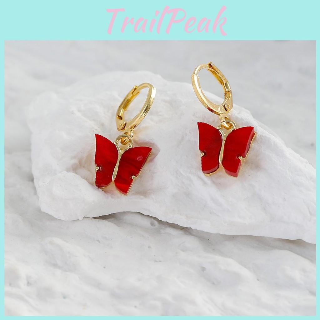Butterfly Trendy Fashionable Earrings Geometric Design For Women Material Alloy