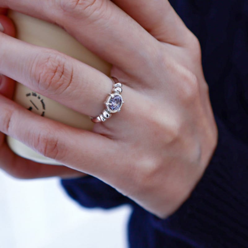 

DENERJA TWINKLE KERNEL RING Green tourmaline (dark color)