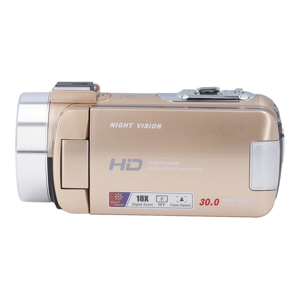 Video Camera Camcorder Digital Camera Recorder Full HD 1080P 30MP 3.0 Inch 270 Degree Rotation LCD 18X Digital Zoom Camcorder Anti Shake