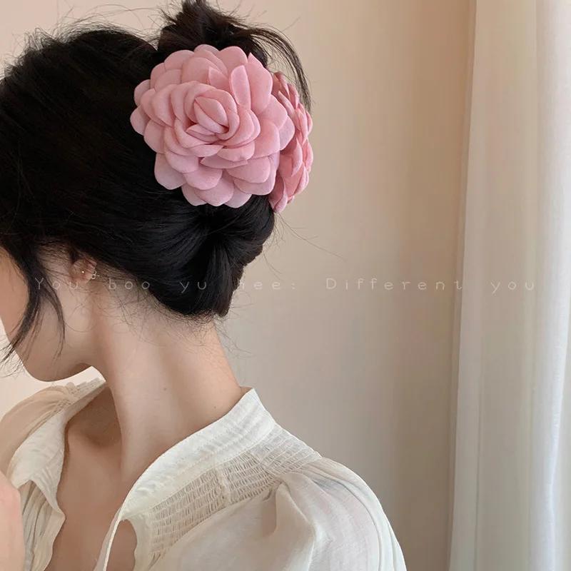 

Huajian Waterfall Grey-blue Hydrangea Flower Fringe Grip Super Fairy Antique New Chinese Hairpin