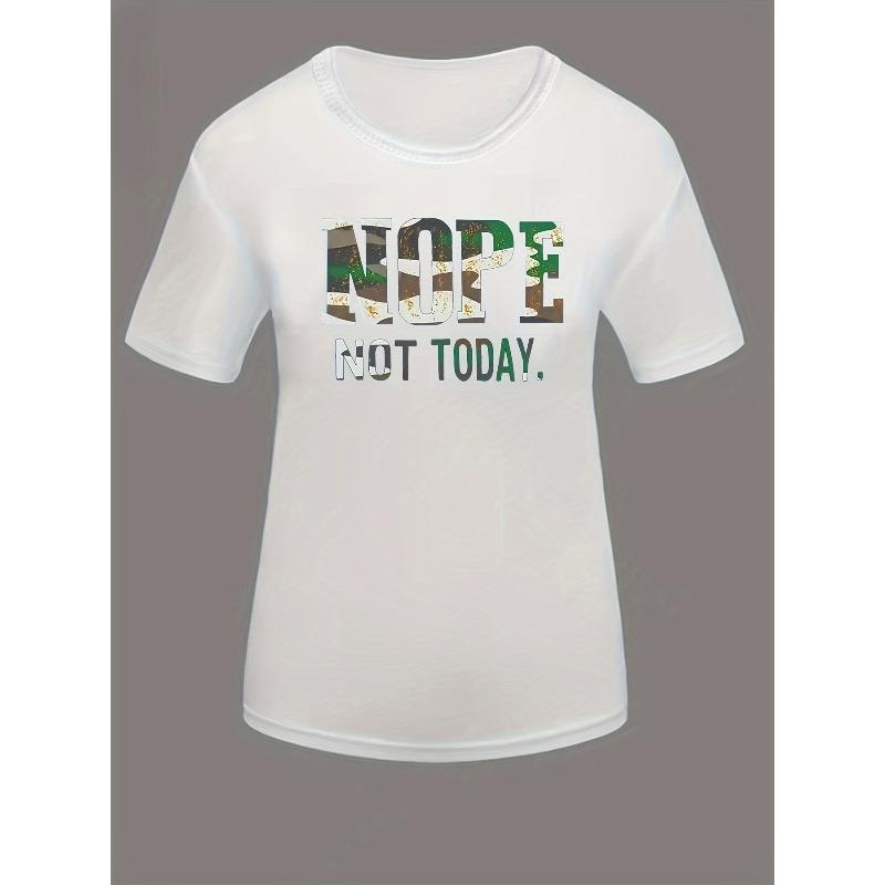 European Size Womens Plus Size Printed Round Neck T Shirt