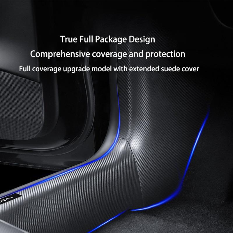 2 4 8Pcs ForTesla Model3/Y Highland 24-25ABS Front Rear Door Sill Protector Threshold Strip Anti-kick Guard Panel Waterproof Pad
