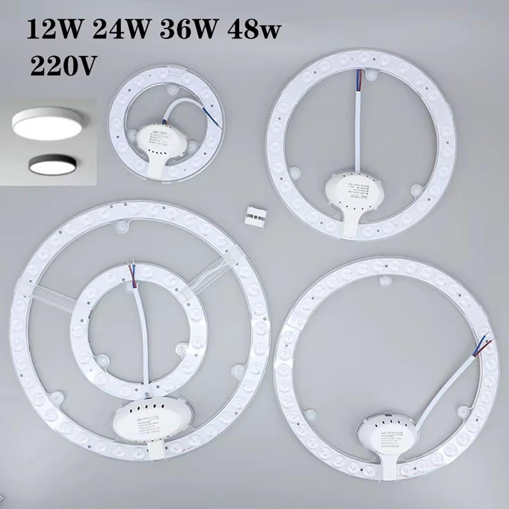 1Pcs New Board Blubs Panel Circle Light 220V Round LED Ring Light 12W 18W 24W 36W LED Module Lamp Ceiling Board