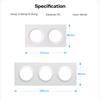 SONOFF EF2G 2-Gang Wall Switch Frame Plastic Junction Box Module Enclosure, 157x86mm