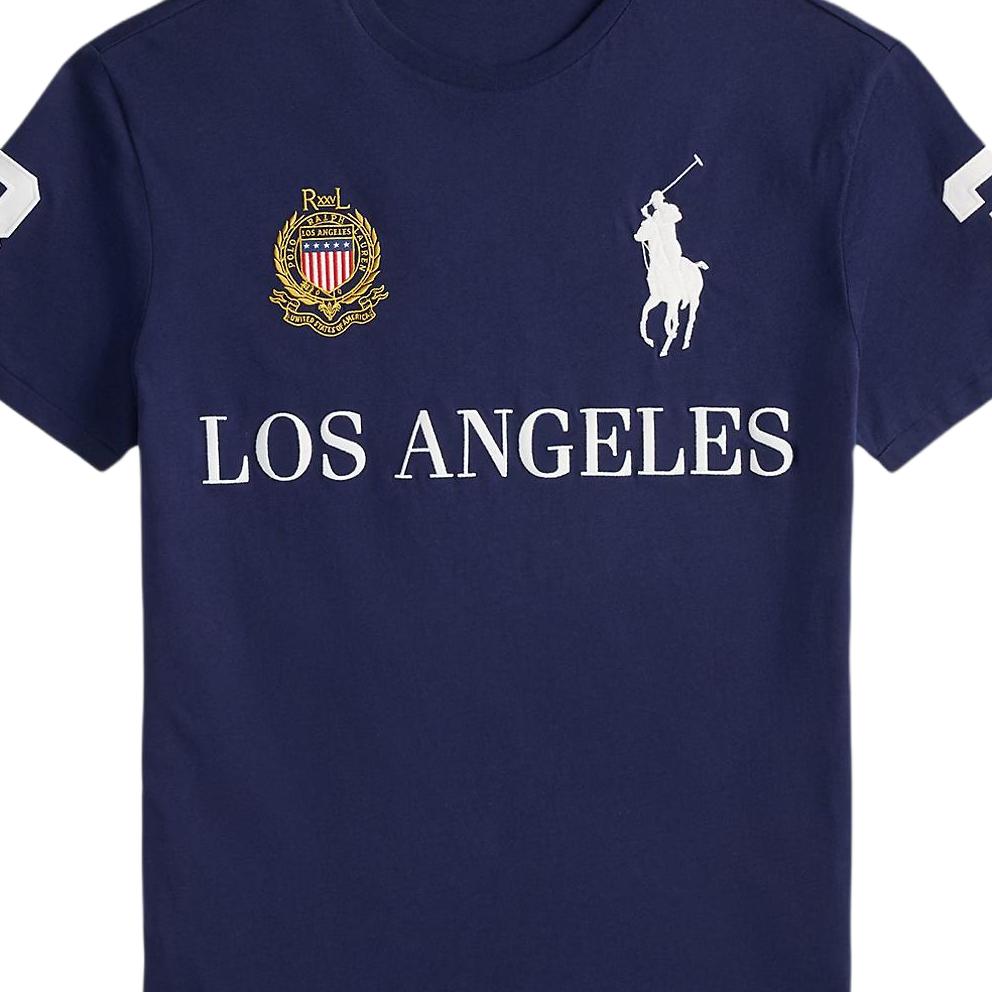 Polo Ralph Lauren Classic Fit Pique Gebreid Amerikaans Badge T-shirt Heren Tops 710977449-001