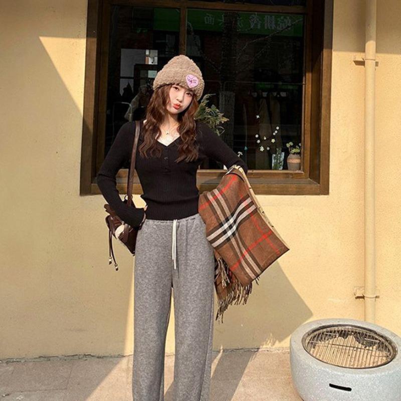 Neck lace knitted sweater women's inner wear autumn and winter new slim-fitting and thin bottoming shirt top