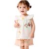 Balabala Girls' Summer Short-Sleeve Two-Piece Set