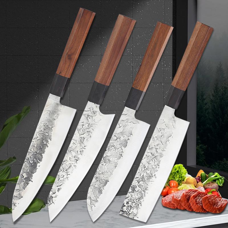 Stainless Steel Kitchen Knives Meat Cleaver Handmade Japanese Filleting Knife Sushi Sashimi Slicing Cooking Cutter