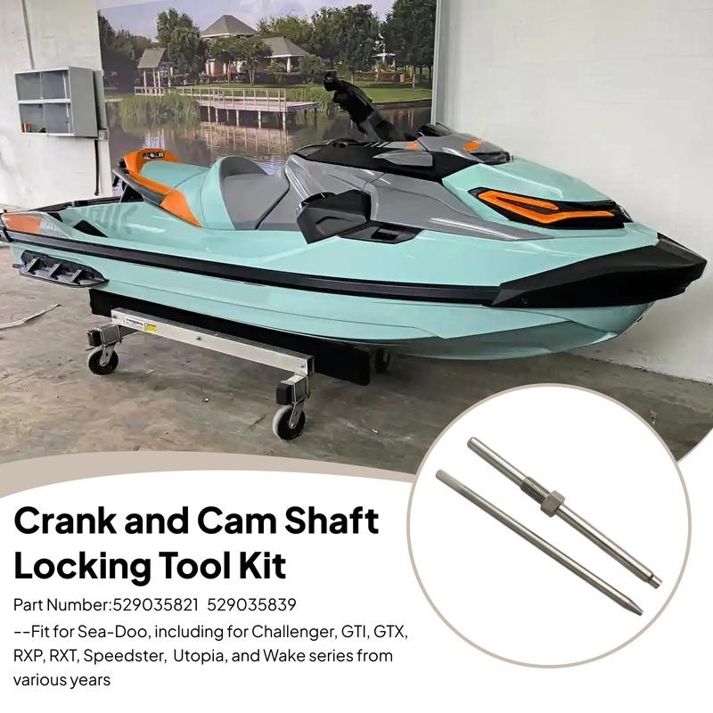 Crankshaft and Camshaft Locking Tool Kit Maintenance Spare Parts Repair Replacement for Sea-doo Rxp Utopia Challenger GTI
