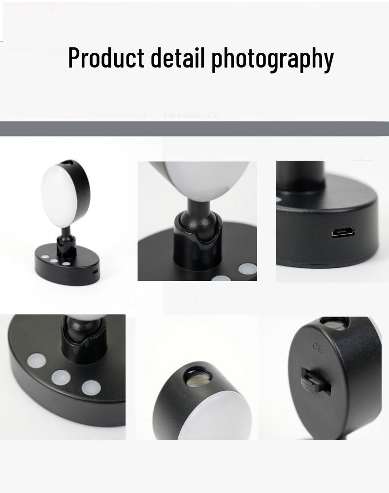 Rechargeable Earth & Moon Star Projector Night Light for Bedroom Atmosphere 