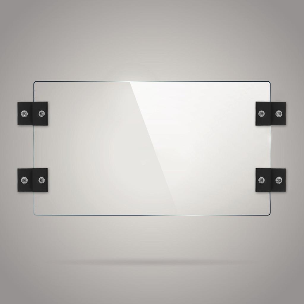 6 clip di fissaggio per vetro in lega di alluminio resistente, clip moderne per specchi da parete, display in acrilico e vetro