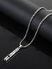 1pc Breathing Necklace Stainless Steel Necklace Increase Attention Whistle Necklace Anxiety Relief for Kids Adult
