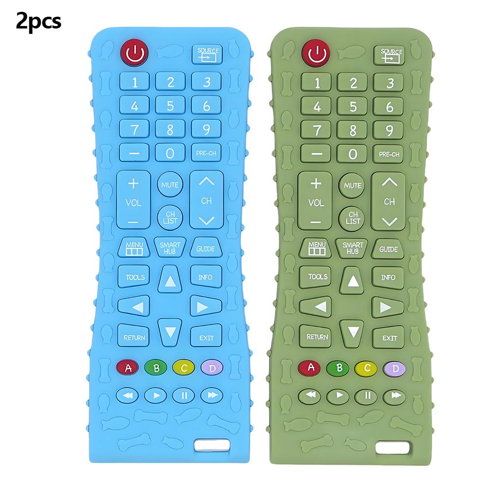 Non-Toxic Children'S Silicone Remote Control Teether Baby Oral Appetite Period Soothing Remote Control Teething Bite Gum Anti-Eating Toys