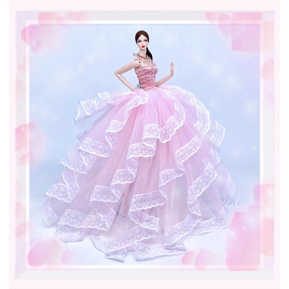 

для барбі біла сукня bjd лялька одяг аксесуари BJD Принцеса Делюкс шлейф весільна наречена шлюбна сукня фантазійні іграшки