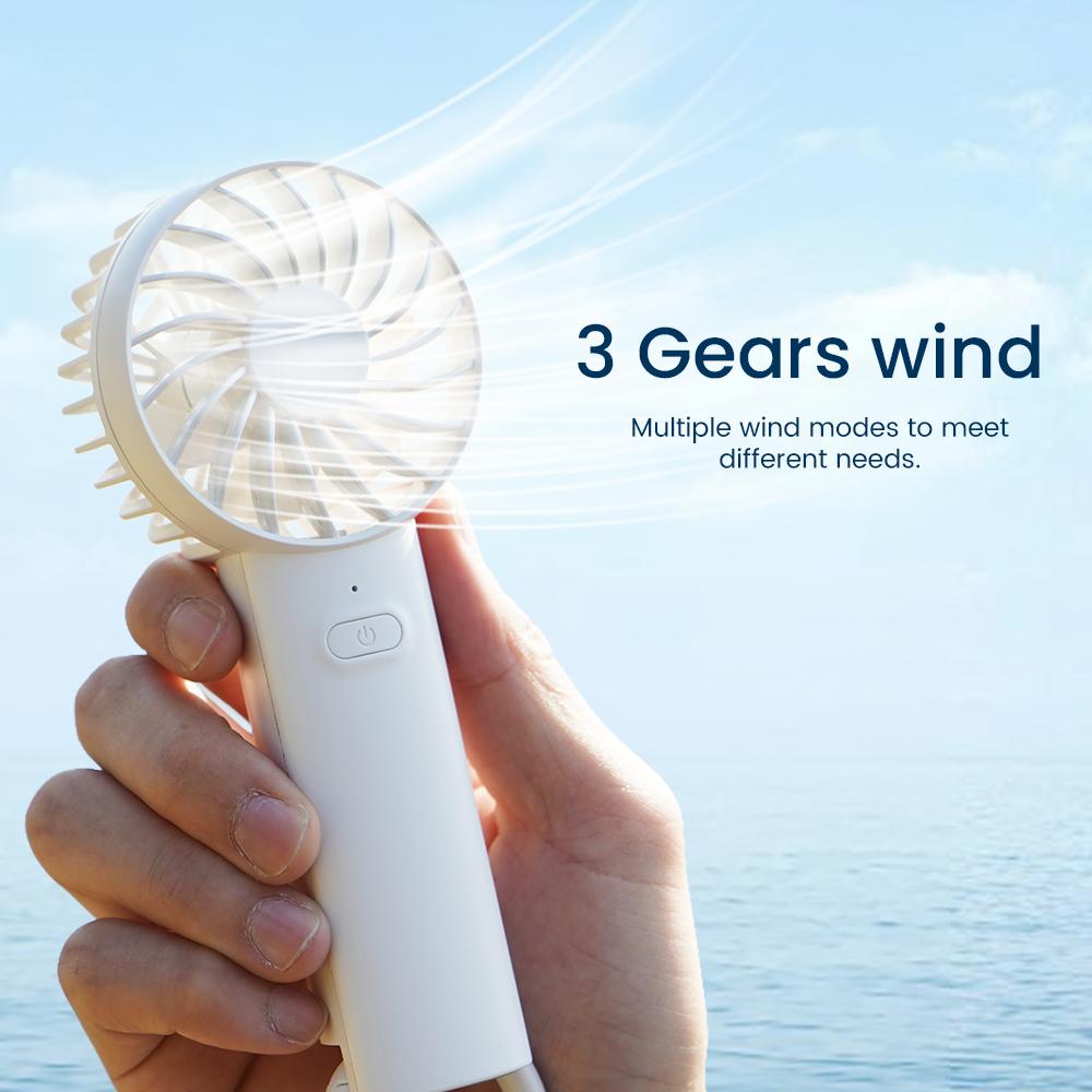 2025 Mini Handheld Desktop Dual-Purpose Fan Three-speed High Wind Adjustable Portable Handheld Fan For Indoor/outdoor Travel
