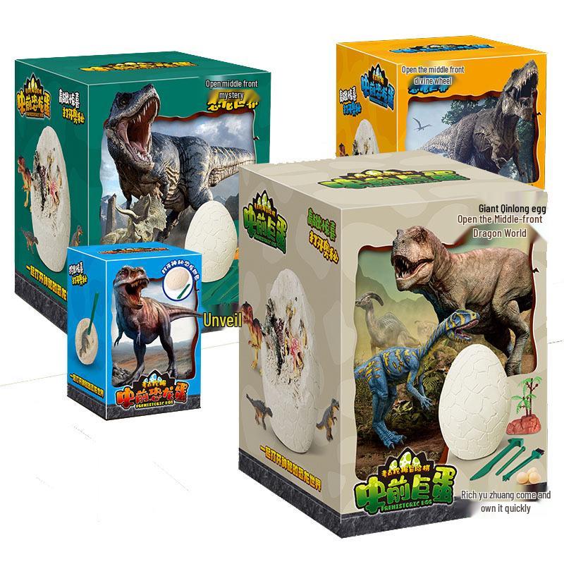 Dinosaurier-Ei Ausgrabungsset: T-Rex & Triceratops Fossiliensuche für Kinder