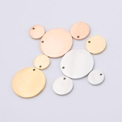 Ayna Cilalı Paslanmaz Çelik Disk Etiket, 12/15/25MM, 1.8MM Kalınlığında, Kazınabilir Takı Aksesuarı Kolye.