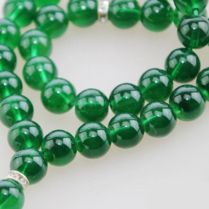 Natural Crystal Beads Necklace with Large 12mm Beads Detail Tassels Chain Gift Everyday Wear for Special Occasion