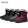 Große Größe 45 Wasserdichte Winter Herrenstiefel Neue Plüsch Schneestiefel Damen Stiefeletten Warm Schwarz Paar Baumwolle Paare Plateau Schuhe