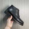 Fashion Leather Men's Chelsea Boots Outdoor High Top Shoes Fashion Business Botas Thick Bottom Male Ankle Boots Walking Shoes