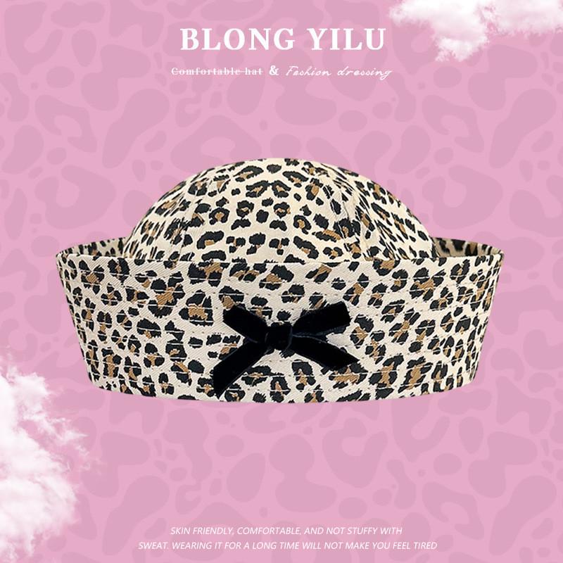 Sailor Hat With Bow Mesh Breathable Cotton For Summer And Spring Wear