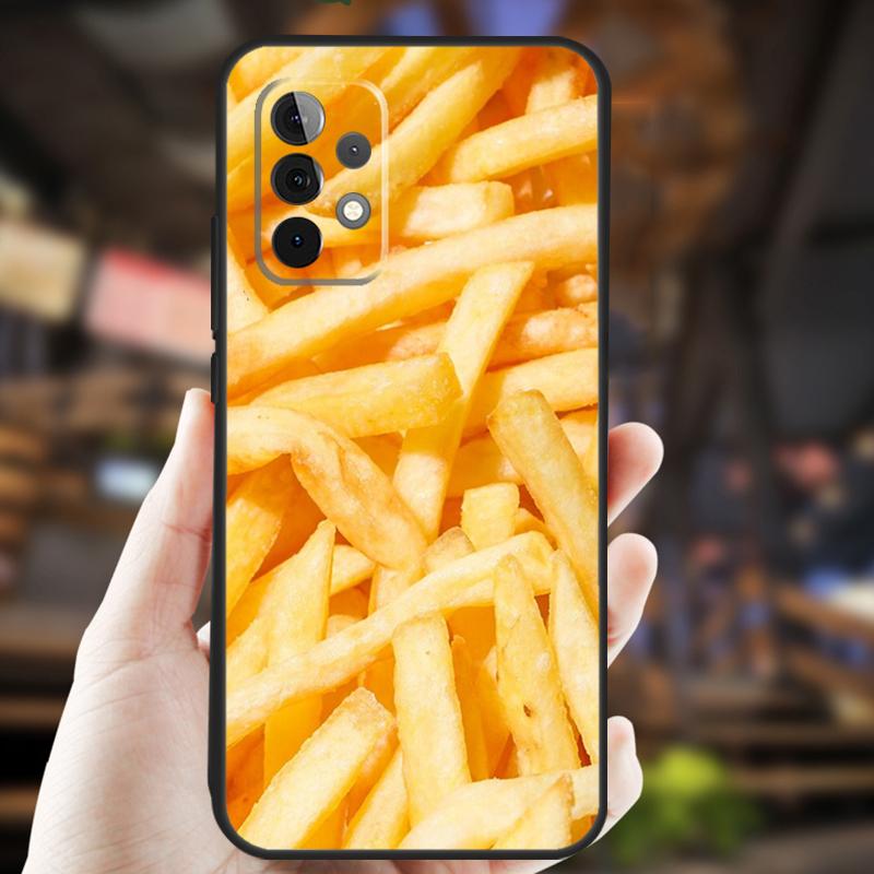 

French Fries Burger Pizza Case For Samsung Galaxy A15 A35 A55 A53 A33 A13 A36 A56 A26 A16 A22 A32 A52 A54 A34 A05 A06 Samsung A14