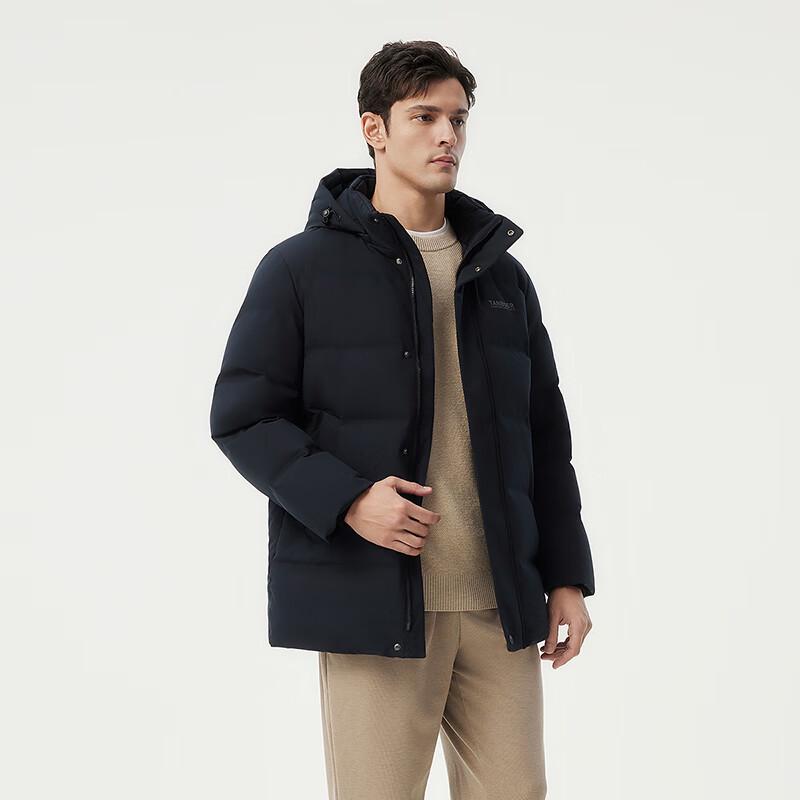 Tanbor Men's Detachable Hood Loose Fit Down Jacket 510505V
