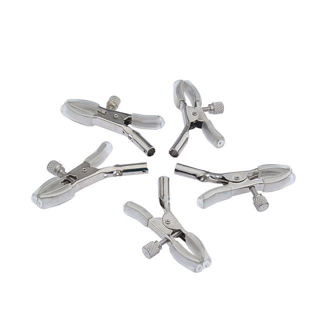 5PCS Erotische Brustclips Nippelstimulator Erwachsene Spiele Sexspielzeug für Paare Flirten Nippelklemmen Metallgummiclip Neu 2022
