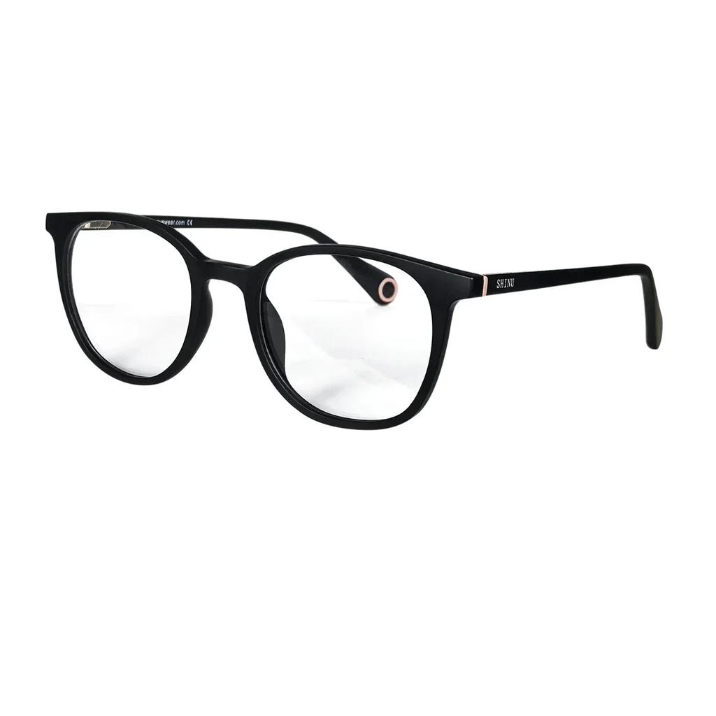 SHINU Myopia Glasses for Women TR90 Frame Blue Light Blocking Resin Lenses Far Sighted Grade Eyewear