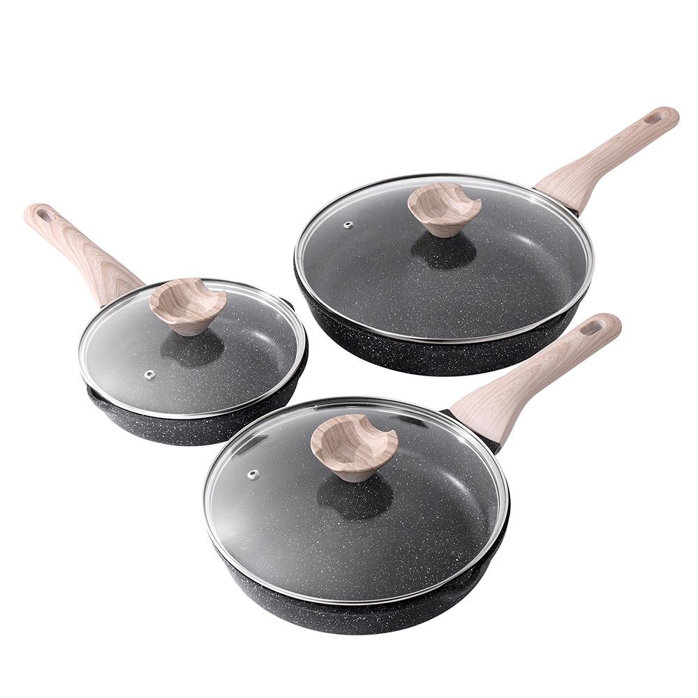 Non-Stick Flat-Bottomed Frying Pan for Steak, Omelette, Pancake, Breakfast, Stir-Fry, Gas & Induction Cookers