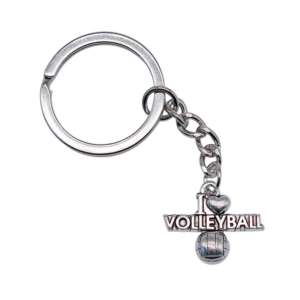 I Love Golf Charm Letter Keychain Heart Pendants Sport Key Ring 28mm