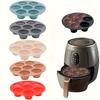 7-Cup Silicone Muffin Pan for Air Fryer Uncharged Non-Stick Bakeware, Multipurpose Cake Mold for Baking, Kitchen Gadgets for Restaurant and Home Use