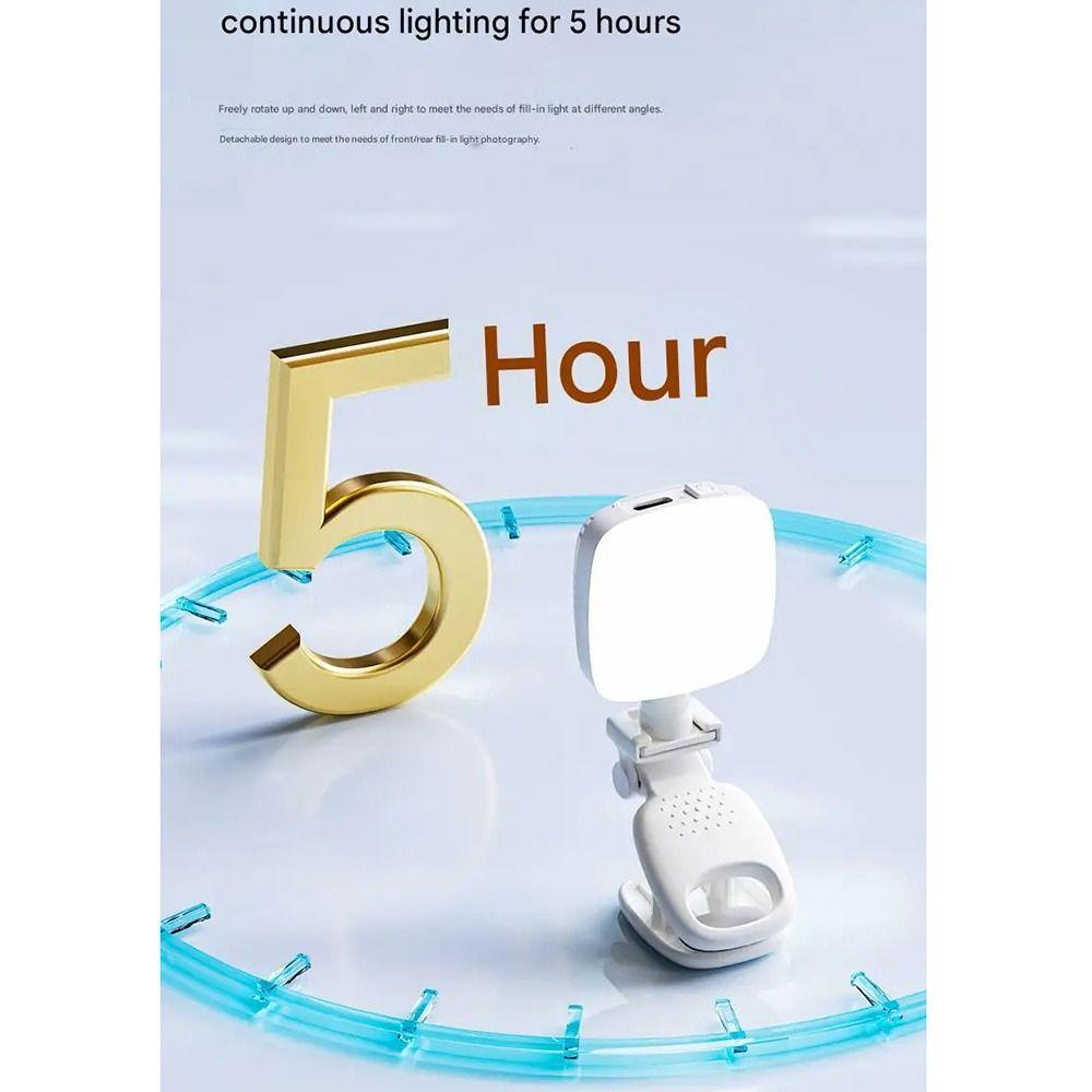 3 Color Light Portable LED Selfie Light Adjustable Brightness Mini LED Flashes  Laptop