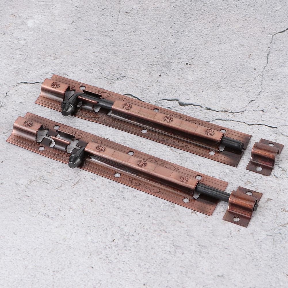 2Pcs AntiThief Security Door Bolt Sliding Latch Lock Gate Window Hardware Fittings