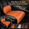 Leather Integrated Lumbar Leg Support Mat Memory Foam Extended Seat Cushion  Vehicle Universal