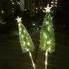 Solar Christmas Tree LED Lights Outdoor Waterproof Solar Lawn Lamp for Garden Courtyard Landscape Christmas Party Decor