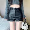 Women's 2024 PU Leather Black Midi Skirt - High Waist, Bodycon, A-Line, Sexy, Slimming, Autumn/Winter Collection