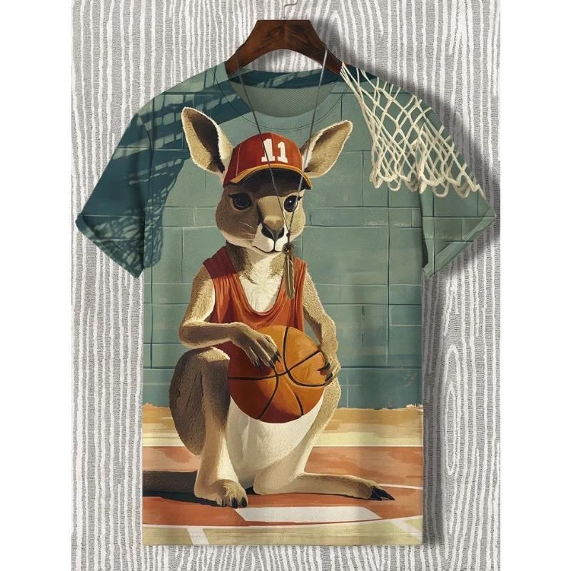 Letní zábava pánská a dámská móda abstraktní zvíře kotě prase potisk tričko ležérní kulatý výstřih tričko