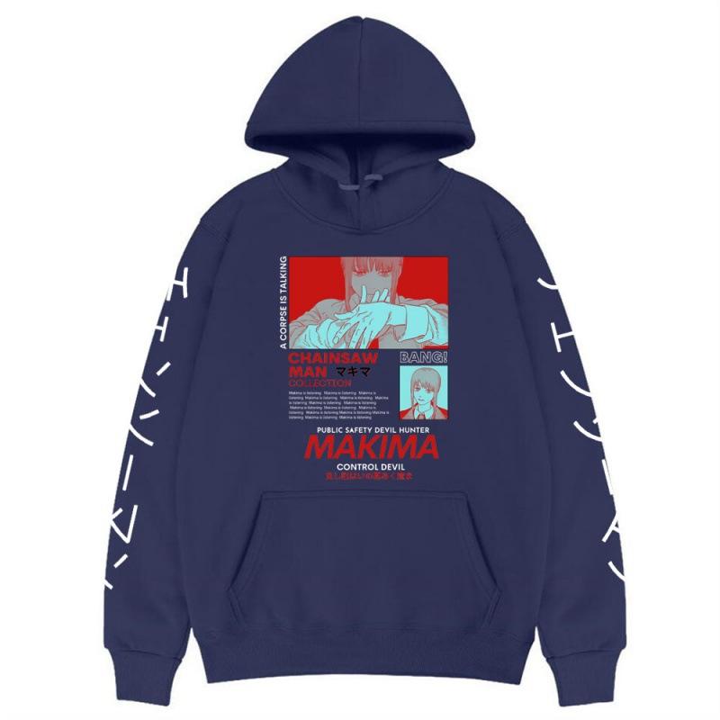 Chainsaw Man Makima Autumn Hoodies Men Fashion Long Sleeve Sweatshirts Women Casual Harajuku Streetwear Pullovers Sudaderas