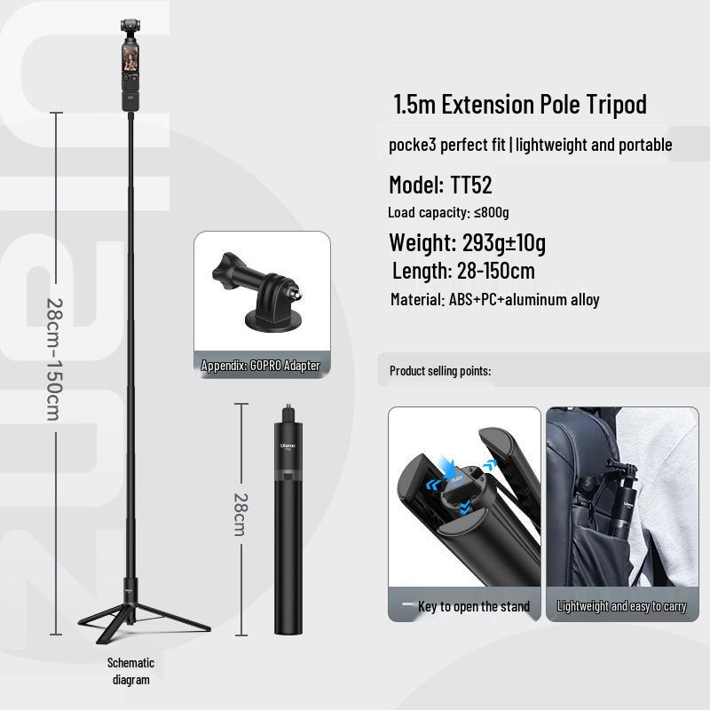 Supporto per Treppiede Magnetico DJI Pocket 3 Ulanzi Cornice di Estensione