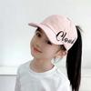 Large Head Circumference Girls Ponytail Baseball Cap High Bun Sun Visor Long-Haired Active Girls