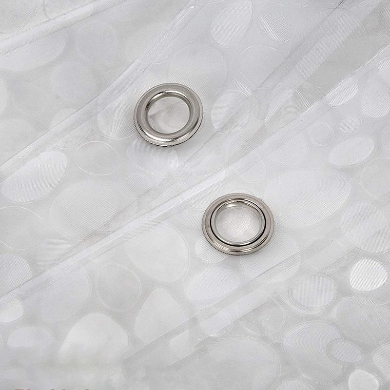 3D Translucent Shower Curtain Waterproof Mildew EVA Bath Curtains Bathroom Curtain with Hooks