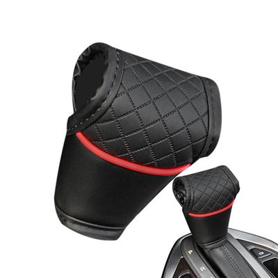 Car Gear Shift Knot Cover,PU Leather Breathable Car Lever Cover,Anti-slip Car Shift Knob Cover