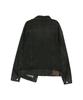 Adsb Andersson Bell Unisex Asymmetric Layered Beads Denim Jacket Awa762U(Black)