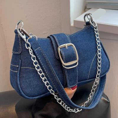 Small Design Jeans Bag Dámska nová taška cez rameno na plátne cez rameno