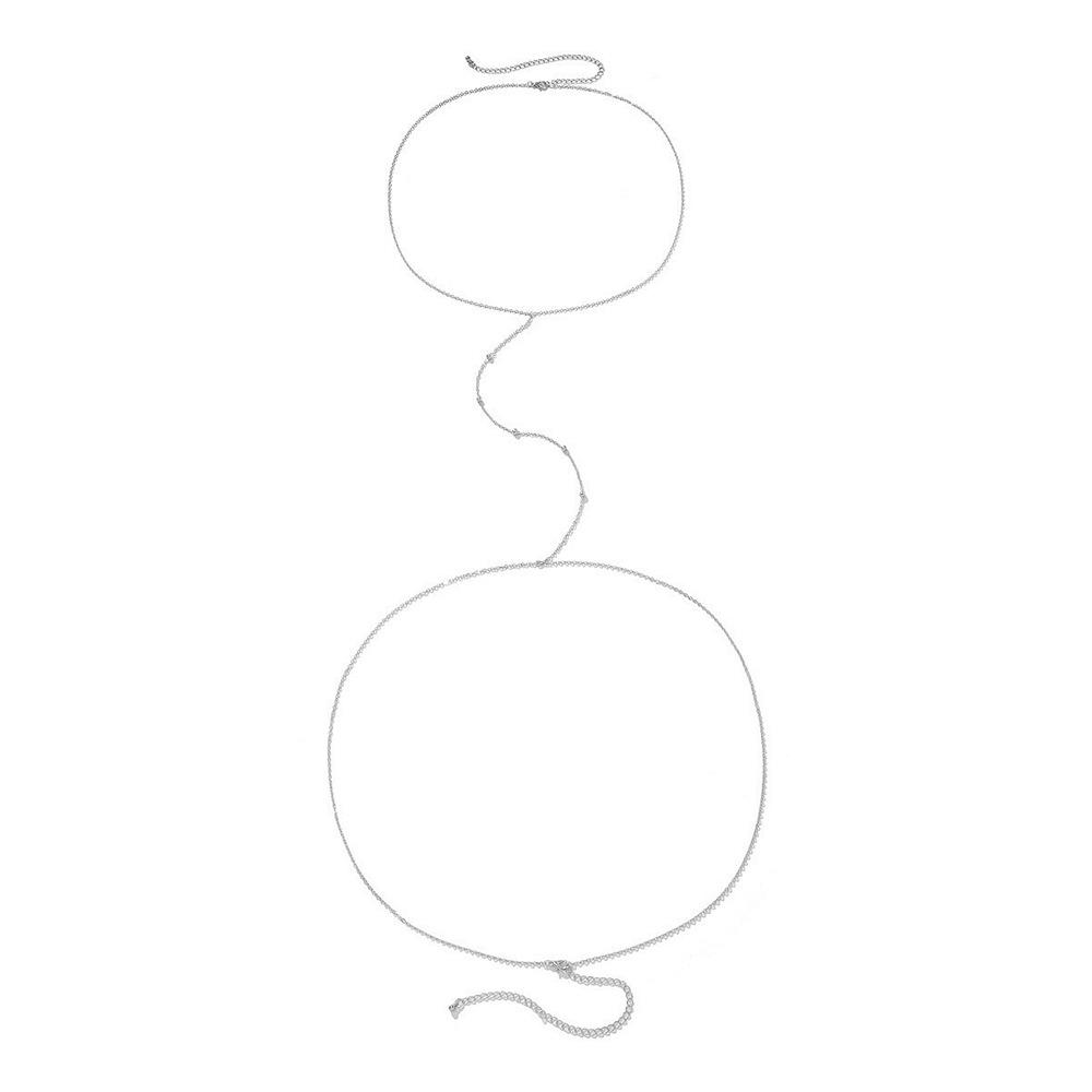 Damenmode Metallperlen Körperkette Halskette